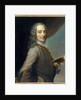 Portrait of Voltaire holding a copy of “La Henriade”, 1736 by Maurice Quentin de la Tour