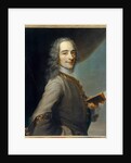 Portrait of Voltaire holding a copy of “La Henriade”, 1736 by Maurice Quentin de la Tour