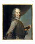 Portrait of Voltaire holding a copy of “La Henriade”, 1736 by Maurice Quentin de la Tour