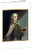 Portrait of Voltaire holding a copy of “La Henriade”, 1736 by Maurice Quentin de la Tour