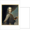Portrait of Voltaire holding a copy of “La Henriade”, 1736 by Maurice Quentin de la Tour