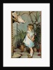 The child with the parrot, 1879 by Edgard Farasyn