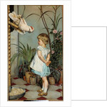 The child with the parrot, 1879 by Edgard Farasyn