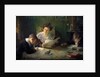Homework A mother helps children do their homework, 20th century by Henri Jamet