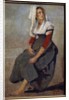 Portrait of the Italian Maria de Sorre, sitting with the head up Painting on cardboard, 1828 by Jean Baptiste Camille Corot