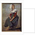 Portrait of the Italian Maria de Sorre, sitting with the head up Painting on cardboard, 1828 by Jean Baptiste Camille Corot