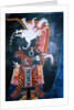 Reproduction of a mural showing a ruler dressed for a ceremony by Mayan Mayan