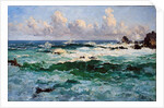 Ouessant, Rising sea between the semaphore and the trumpet, 1885 by Emmanuel Lansyer