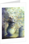 Asters - Snowsprite in jug on window sill by Karen Armitage