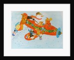 Chistmas Airplane with Snowman by Christian Kaempf