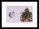Carol Singers in front of a Christmas Tree by Christian Kaempf