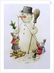 Snowman and Hares, 1999 by Kestutis Kasparavicius