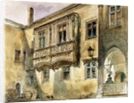 Gothic balcony in the courtyard of Klosterneuburg Abbey, c.1840 by Rudolph von Alt