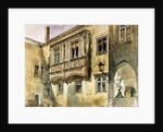 Gothic balcony in the courtyard of Klosterneuburg Abbey, c.1840 by Rudolph von Alt