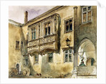 Gothic balcony in the courtyard of Klosterneuburg Abbey, c.1840 by Rudolph von Alt