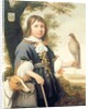 Boy with a falcon and a greyhound by Bernard Vaillant