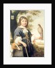 Boy with a falcon and a greyhound by Bernard Vaillant
