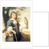 Boy with a falcon and a greyhound by Bernard Vaillant
