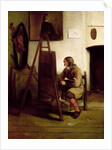 An artist in his studio by Carel Fabritius