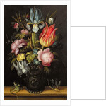 Flower-piece with a Roemer, c.1615 by Roelandt Jacobsz. Savery