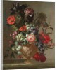 Still life of flowers in a sculpted vase by Jean-Baptiste Monnoyer
