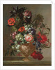 Still life of flowers in a sculpted vase by Jean-Baptiste Monnoyer