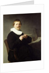 Man Sharpening a Quill, 1632 by Rembrandt Harmensz. van Rijn