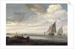 Wide Rivermouth with Boats, c.1660 by Salomon van Ruisdael or Ruysdael