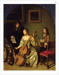The Bassviol Player, 1665 by Caspar Netscher