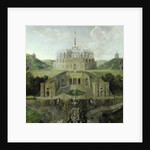 View from the 'Riesenkopf' Waterfalls over the Distorted Water-grotto to the Octagon, after 1716 by Jan van Nickelen