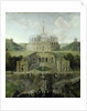 View from the 'Riesenkopf' Waterfalls over the Distorted Water-grotto to the Octagon, after 1716 by Jan van Nickelen