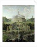 View from the 'Riesenkopf' Waterfalls over the Distorted Water-grotto to the Octagon, after 1716 by Jan van Nickelen