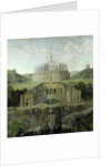 View from the 'Riesenkopf' Waterfalls over the Distorted Water-grotto to the Octagon, after 1716 by Jan van Nickelen