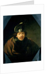 Self Portrait with Helmet, 1634 by Rembrandt Harmensz. van Rijn