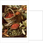 Detail of Still Life with Fruit, Vegetables and a Market Woman, 1564 by Joachim Beuckelaer or Bueckelaer