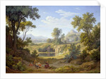 Italian Landscape with a Pilgrim and Rustics, 1829 by Johann Martin von Rohden