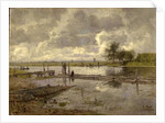 Landscape with the Ilm near Weimar, with a Fisherman, 1886 by Paul Baum