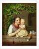 Mother with Child and Two Doves by August von der Embde