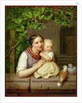 Mother with Child and Two Doves by August von der Embde