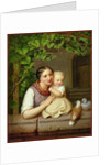 Mother with Child and Two Doves by August von der Embde
