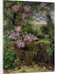 Blooming Lilacs in front of a Wall by Emilie von der Embde