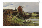 Landscape with a Bridge near Landsberg an der Warthe by Louis Kolitz