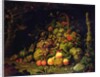 Fruit basket by Abraham Mignon