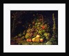 Fruit basket by Abraham Mignon