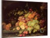 Still Life with Fruit, Squirrel and Goldfinch by Abraham Mignon