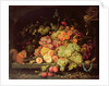 Still Life with Fruit, Squirrel and Goldfinch by Abraham Mignon