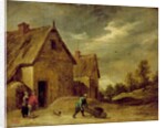 Farmer with Wheelbarrow by David the Younger Teniers