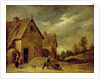 Farmer with Wheelbarrow by David the Younger Teniers