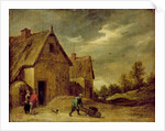 Farmer with Wheelbarrow by David the Younger Teniers