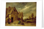 Farmer with Wheelbarrow by David the Younger Teniers